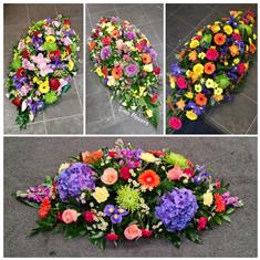 Vibrant Florist Choice Casket Spray