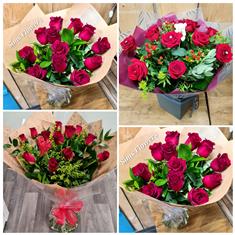 12 Red Rose Hand Tied