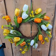 Artificial Tulip Wreath