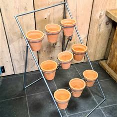 Metal &amp; Terra Cotta Herb Stand