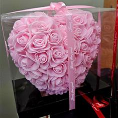 Foam Rose Heart- Pink